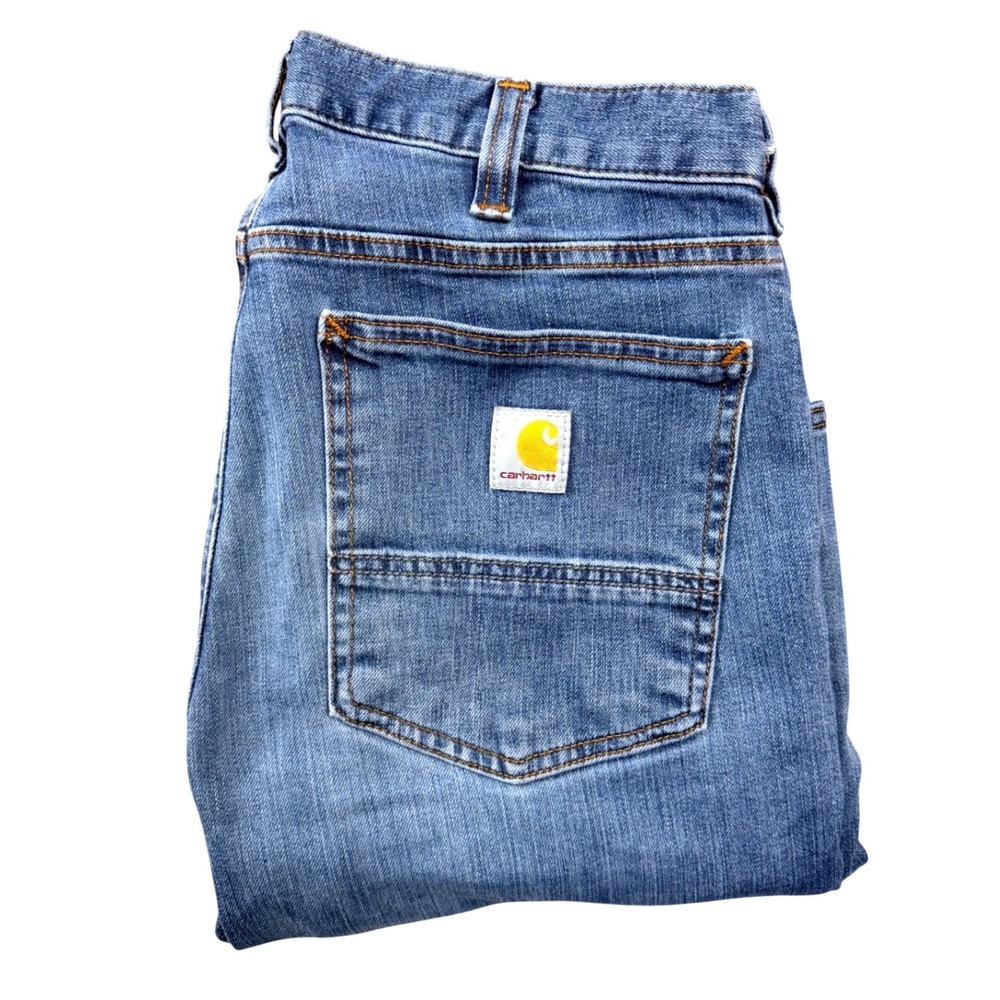 Carhartt Mens Rugged Flex Relaxed Fit Tapered Jeans Blue BD4960-M 31x32